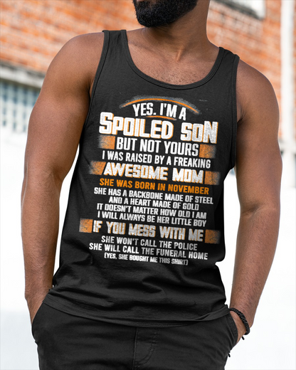 NOVEMBER - Raised By A Freaking Awesome Mom - FROM MOM TO SON - LUAN11 (SKU26T-01-45-11)