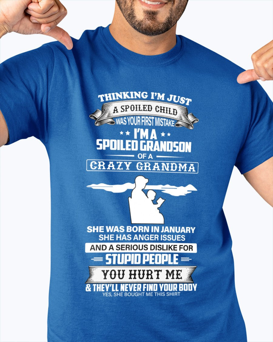 Spoiled by Grandma Shirt January Edition – From Grandma to Grandson NINA01 (SKU-GMS2-01)