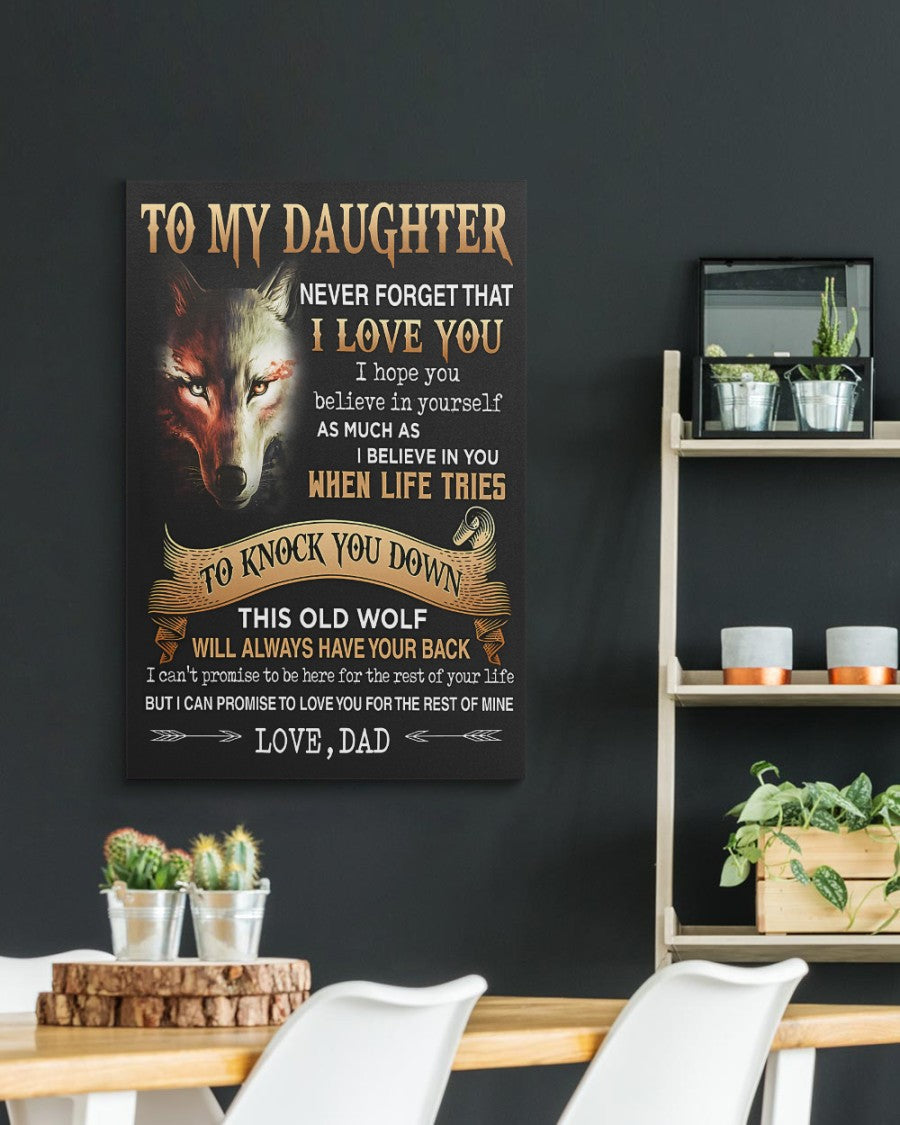 CANVAS FOR DAUGHTER - BEST GIFT FROM DAD - LUAN00 (SKU2605-29)