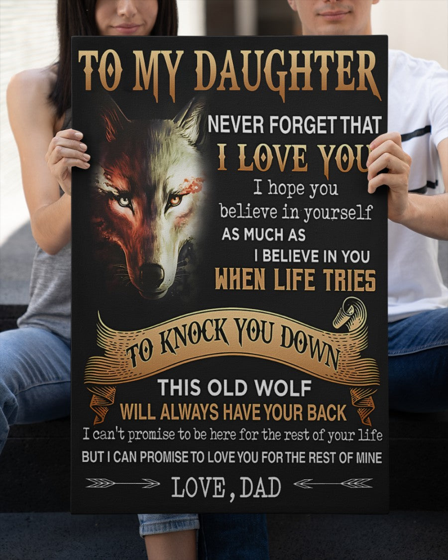 CANVAS FOR DAUGHTER - BEST GIFT FROM DAD - LUAN00 (SKU2605-29)