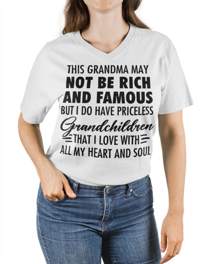 THIS GRANDMA MAY NOT BE RICH AND FAMOUS BUT I DO HAVE PRICELESS Grandchildren - from grandma LUAN00