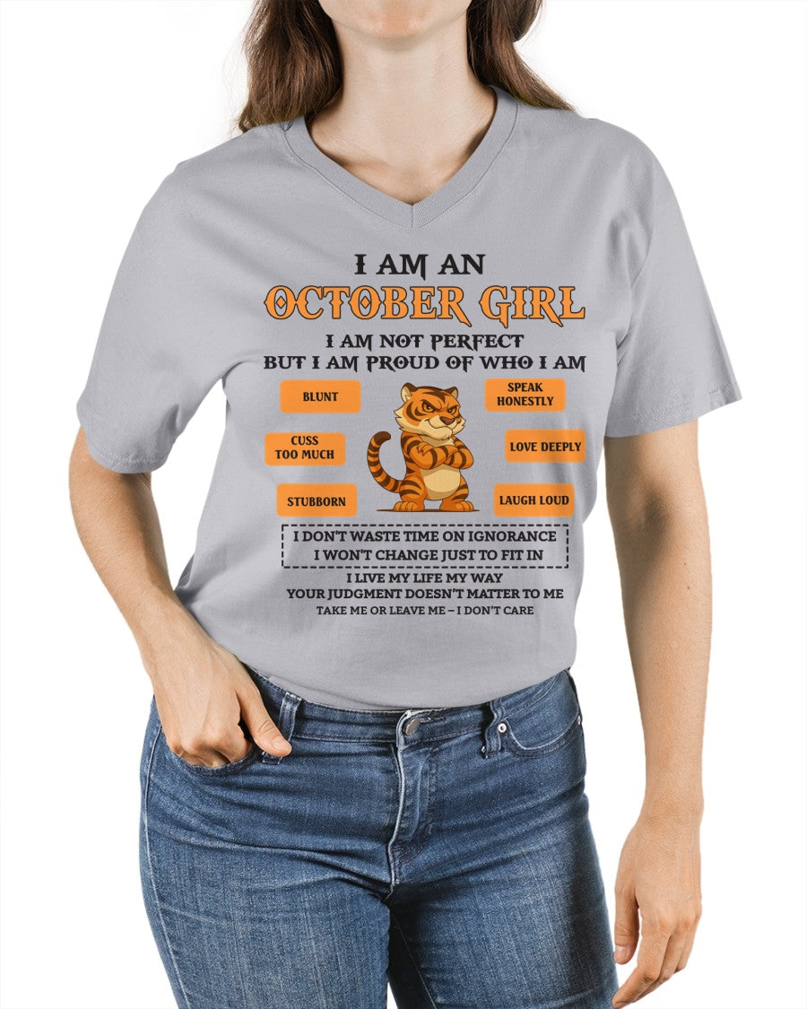 "I AM A OCTOBER GIRL" - Birthday Gift For October Girls - FMA luan10 (SKU26T-01-62-10)