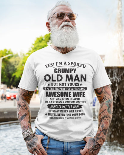 Awesome wife April - Perfect gift for your husband from wife - LUAN04 (SKU96-68-04)
