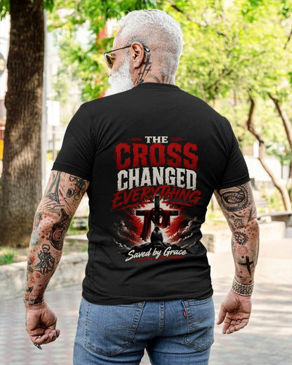 "THE CROSS CHANGED EVERYTHING" – SAVE BY GRACE – T-SHIRT FOR MEN – LUAN00 (SKU2608-78)