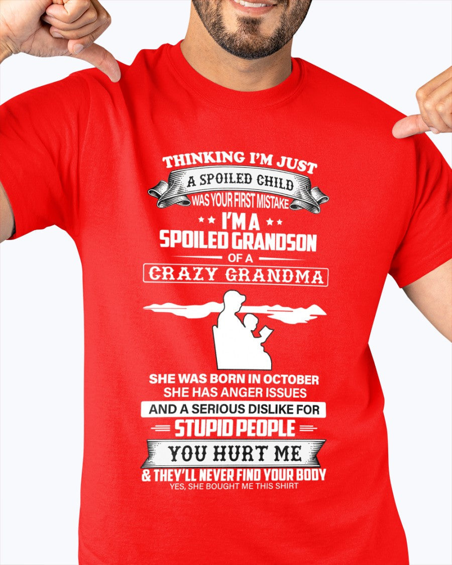 Spoiled by Grandma Shirt October Edition – From Grandma to Grandson NINA10 (SKU-GMS2-10)