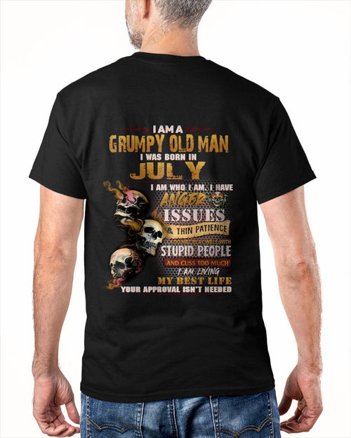 Grumpy Old Man - For Man Black T-Shirt - LUAN07 (SKU08-67-07)