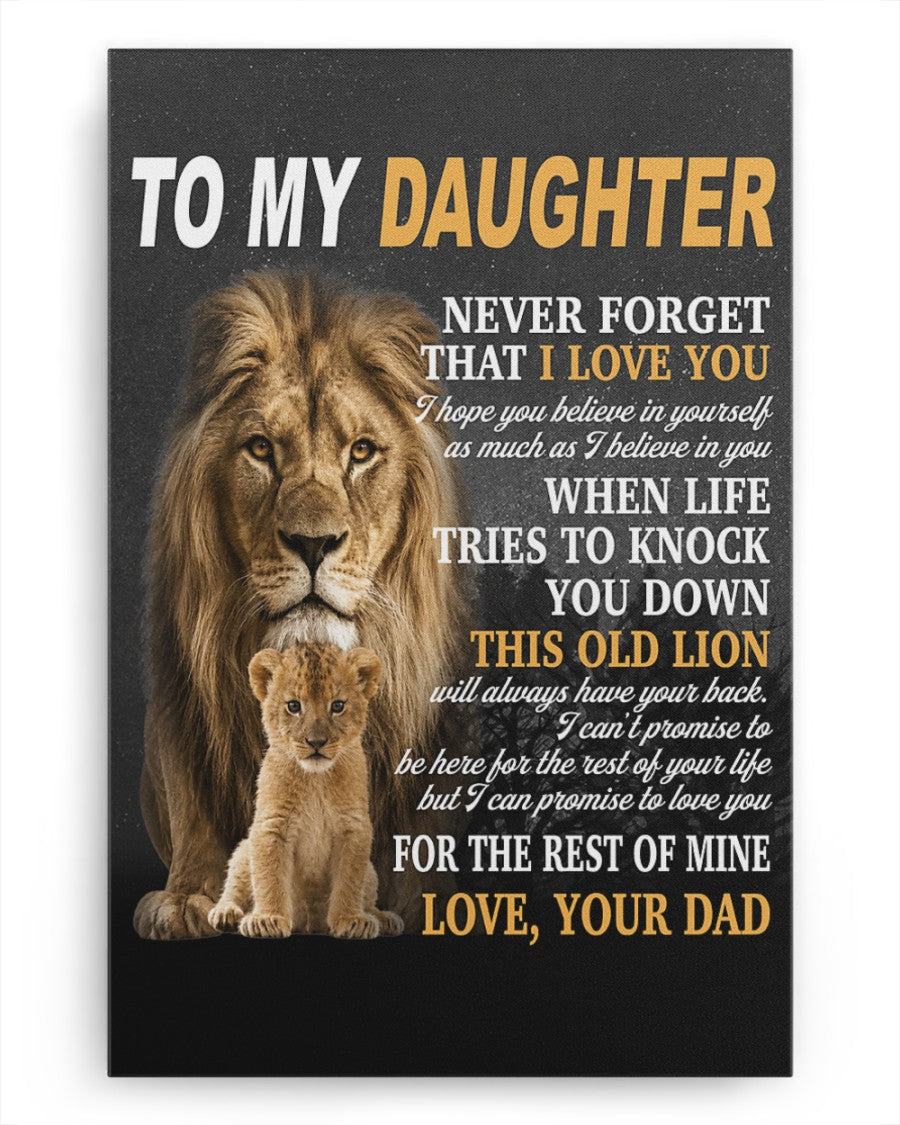 CANVAS FOR DAUGHTER - BEST GIFT FROM DAD - LUAN00 (SKU2605-54)