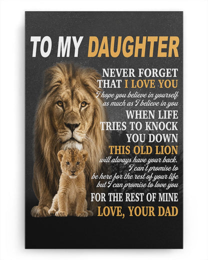 CANVAS FOR DAUGHTER - BEST GIFT FROM DAD - LUAN00 (SKU2605-54)