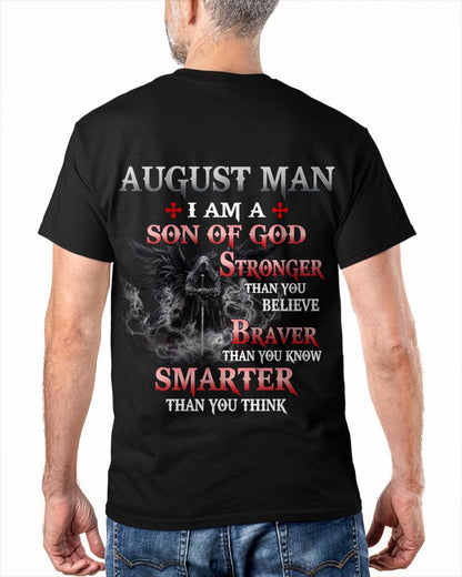 August Man Son Of God T-Shirt - Christian Gift For Men - LUAN08 (SKU2606-128-08)
