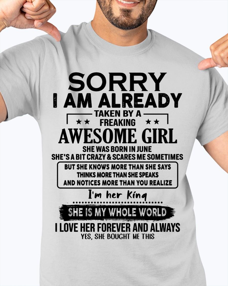 June - Awesome Girl born in June - Special gift for your boyfriend - From Wife LUAN06 (SKU.AT16)