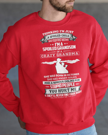 Spoiled by Grandma Shirt October Edition – From Grandma to Grandson NINA10 (SKU-GMS2-10)