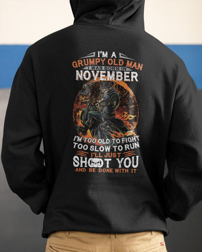 NOVEMBER - GRUMPY OLD MAN T-SHIRT – FUNNY BIKER TEE - PERFECT GIFT FOR MEN - LUAN11 (SKU07-64-11)