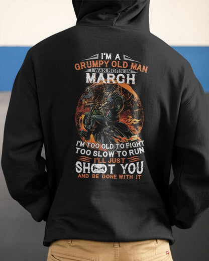 MARRCH - GRUMPY OLD MAN T-SHIRT – FUNNY BIKER TEE - PERFECT GIFT FOR MEN - LUAN03 (SKU07-64-03)