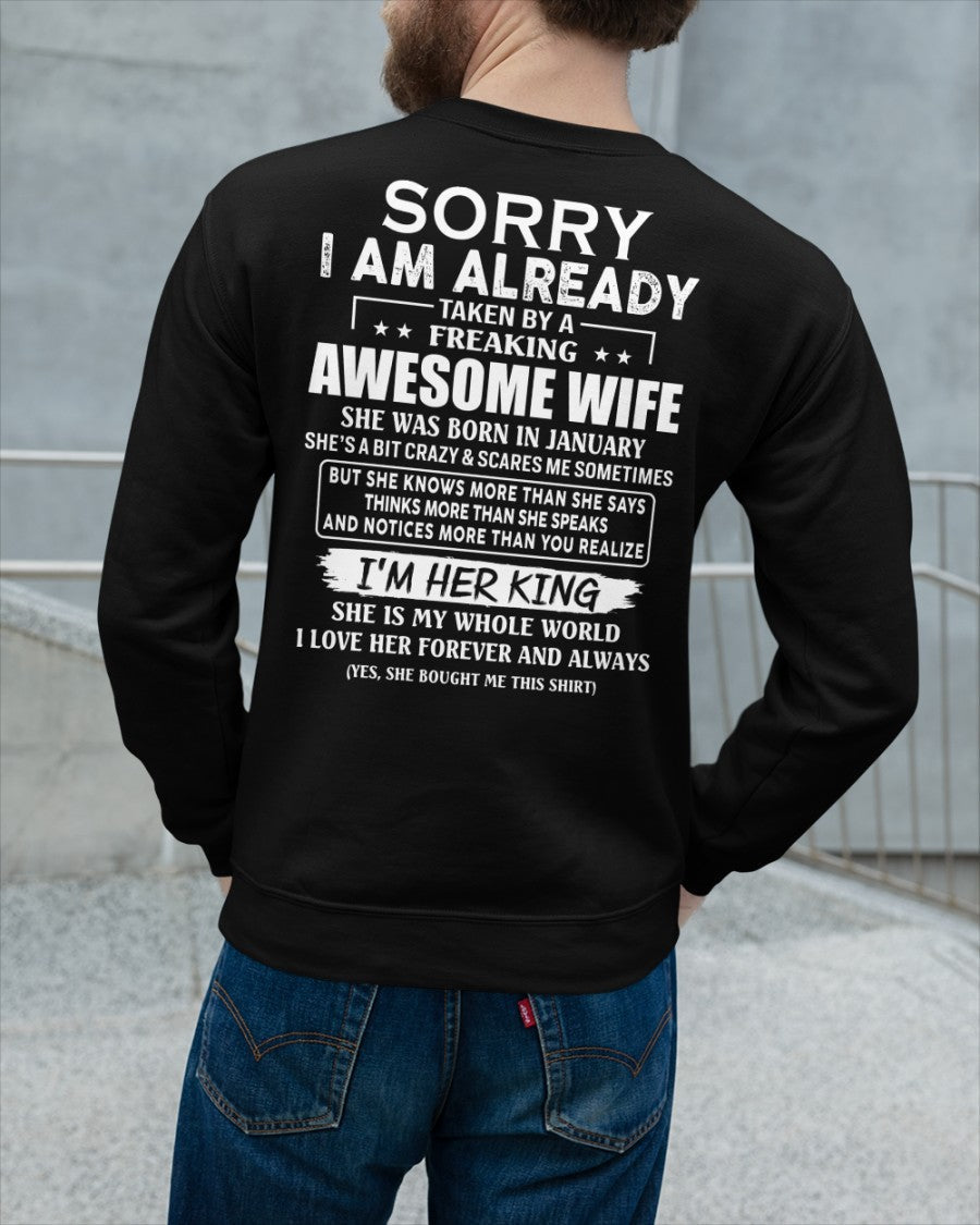 Awesome wife January - Perfect gift for husband from wife - LUAN01 (SKU68-79-01)