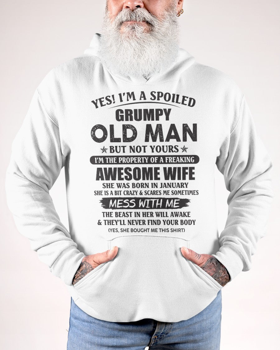 Awesome wife January - Perfect gift for your husband from wife - LUAN01 (SKU96-68-01)