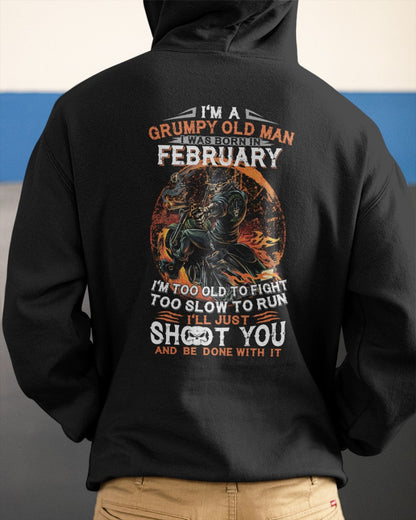 FEBRUARY - GRUMPY OLD MAN T-SHIRT – FUNNY BIKER TEE - PERFECT GIFT FOR MEN - LUAN02 (SKU07-64-02)