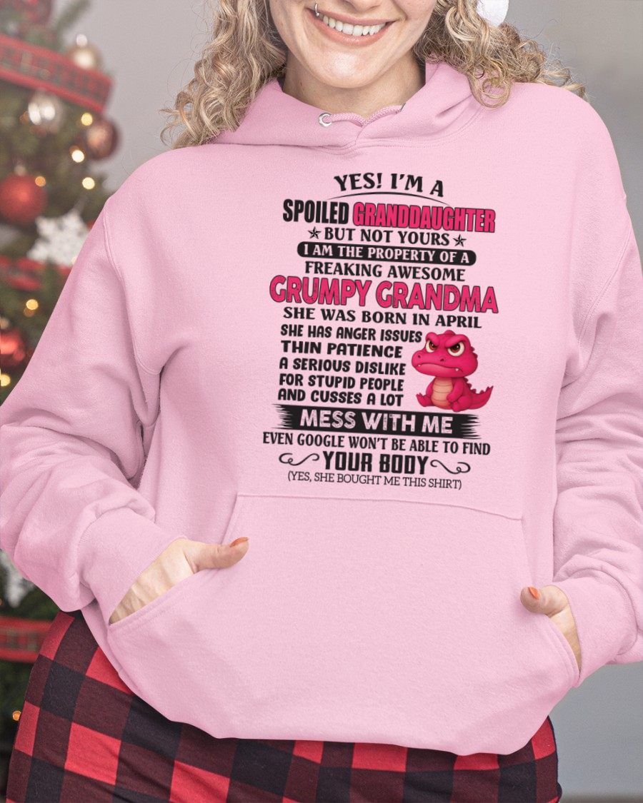 APRIL - YES, I'M A SPOILED GRANDDAUGHTER - GIFT FROM GRANDMA - NINA04 (SKU09-96-04)