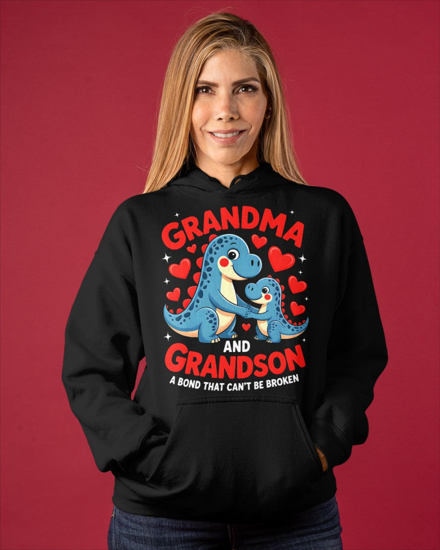 GRANDMA AND GRANDSON A BOND THAT CAN'T BE BROKEN DINOSAUR UNISEX T-SHIRT LUAN00 (SKU-GMS3)