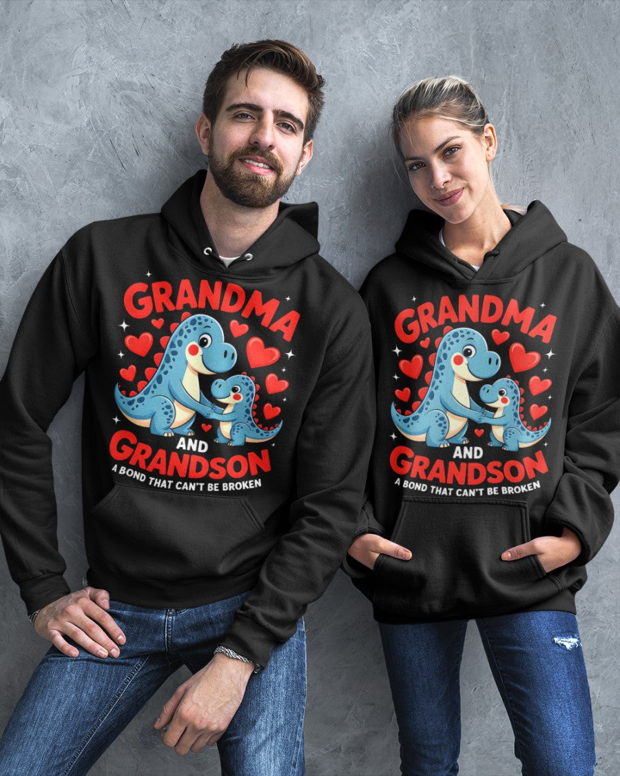 GRANDMA AND GRANDSON A BOND THAT CAN'T BE BROKEN DINOSAUR UNISEX T-SHIRT LUAN00 (SKU-GMS3)
