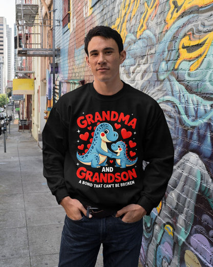 GRANDMA AND GRANDSON A BOND THAT CAN'T BE BROKEN DINOSAUR UNISEX T-SHIRT NINA00 (SKU-GMS3)