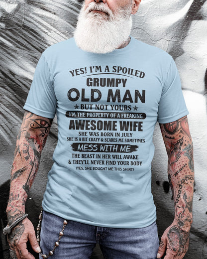 Awesome wife July- Perfect gift for your husband from wife  - LUAN07 (SKU96-68-07)