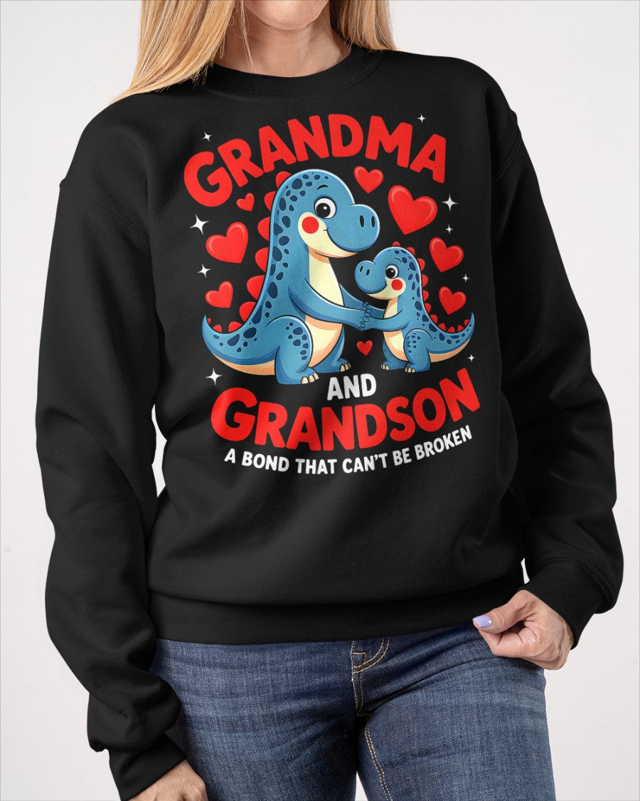 GRANDMA AND GRANDSON A BOND THAT CAN'T BE BROKEN DINOSAUR UNISEX T-SHIRT NINA00 (SKU-GMS3)