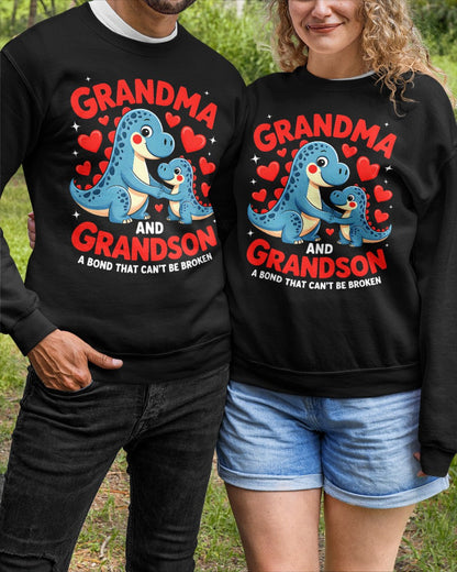 GRANDMA AND GRANDSON A BOND THAT CAN'T BE BROKEN DINOSAUR UNISEX T-SHIRT NINA00 (SKU-GMS3)