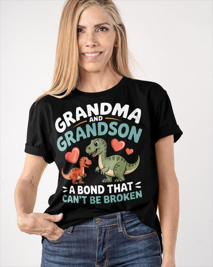 GRANDMA AND GRANDSON A BOND THAT CAN'T BE BROKEN DINOSAUR UNISEX T-SHIRT - LUAN00 (SKU-GMS5)