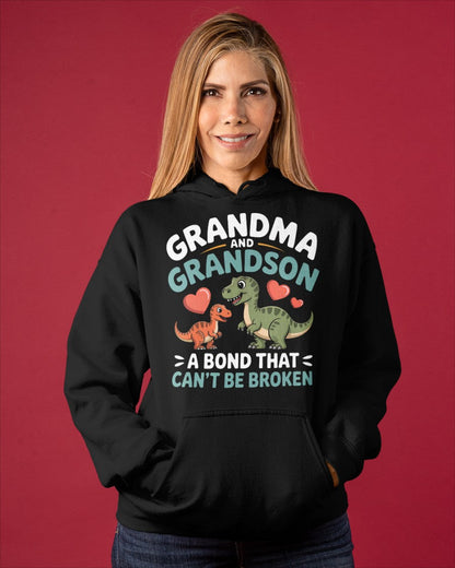 GRANDMA AND GRANDSON A BOND THAT CAN'T BE BROKEN DINOSAUR UNISEX T-SHIRT - LUAN00 (SKU-GMS5)