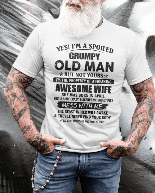Awesome wife April - Perfect gift for husband from wife - LUAN04 (SKU96-68-04)
