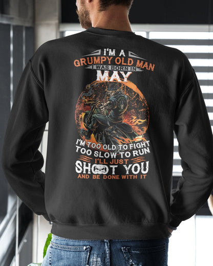 MAY - GRUMPY OLD MAN T-SHIRT – FUNNY BIKER TEE - PERFECT GIFT FOR MEN - LUAN05 (SKU07-64-05)