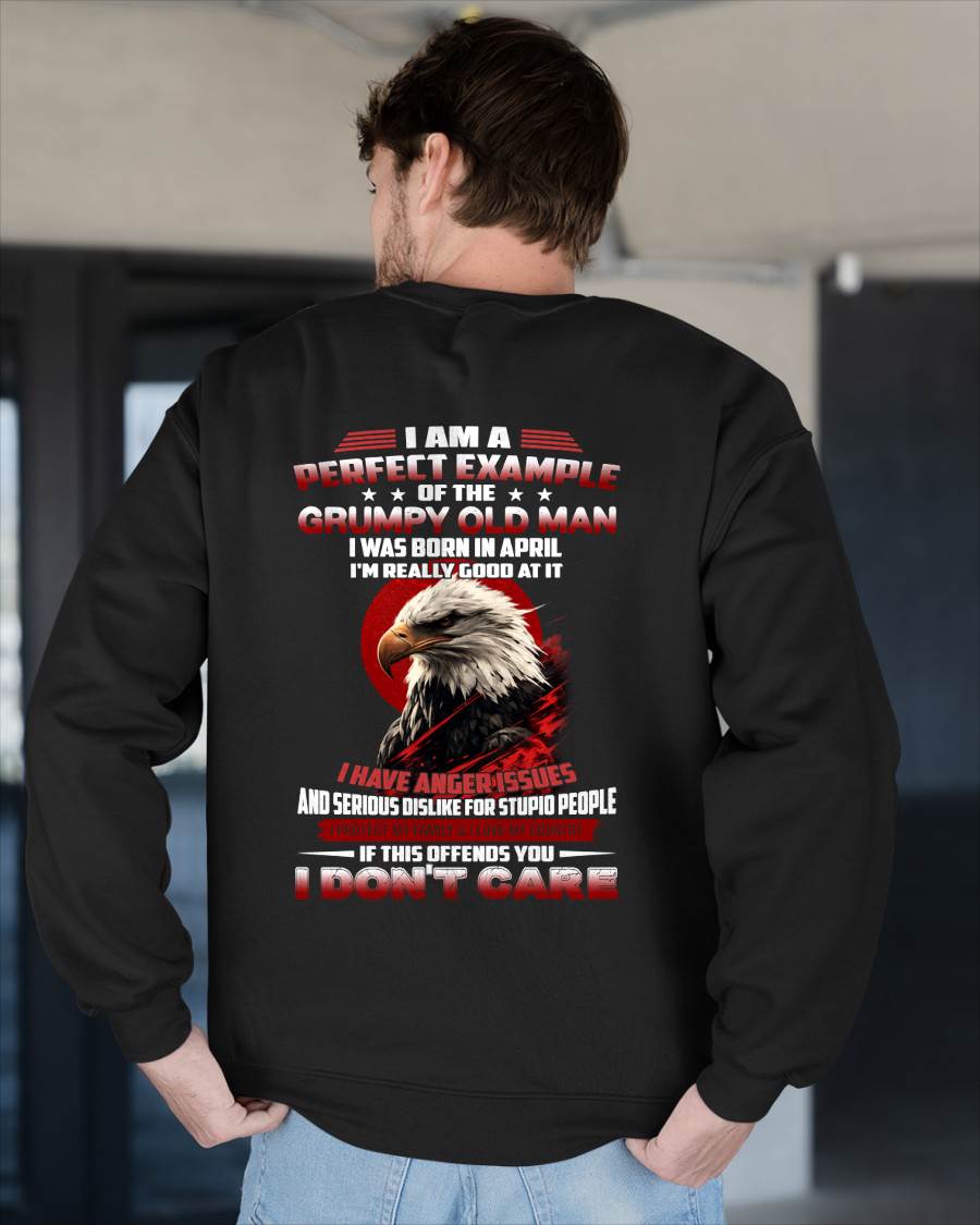 APRIL - I AM A PERFECT EXAMPLE OF THE GRUMPY OLD MAN - T SHIRT FOR MEN - LUAN04 (SKU26T-01299-04)