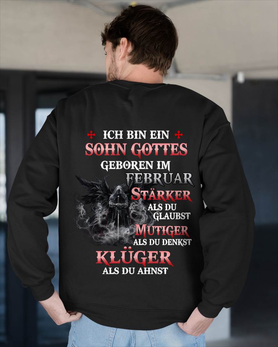 Februar Sohn Gottes T-Shirt Für Männer – Stärker Als Du Glaubst - LUAN02 (SKU2607-98-02)