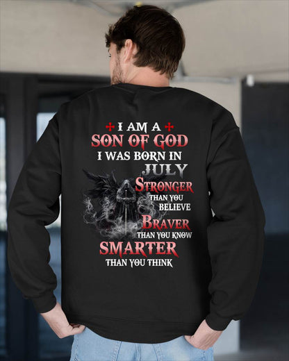 July Son Of God T-Shirt For Men – Stronger Than You Believe - LUAN07 (SKU2606-393-07)