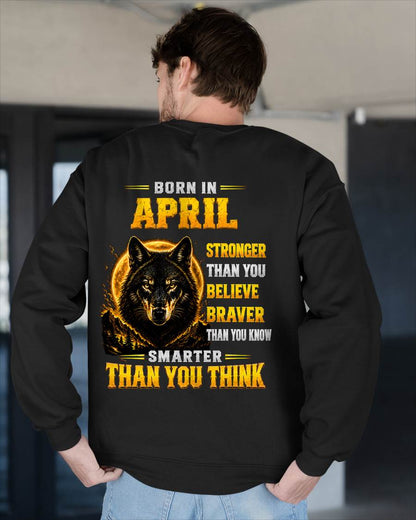 APRIL - STRONGER THAN YOU BELIEVE - BRAVER THAN YOU KNOW - SMARTER THAN YOU THINK - T-SHIRT FOR MEN - LUAN04 (SKU2610-05-04)