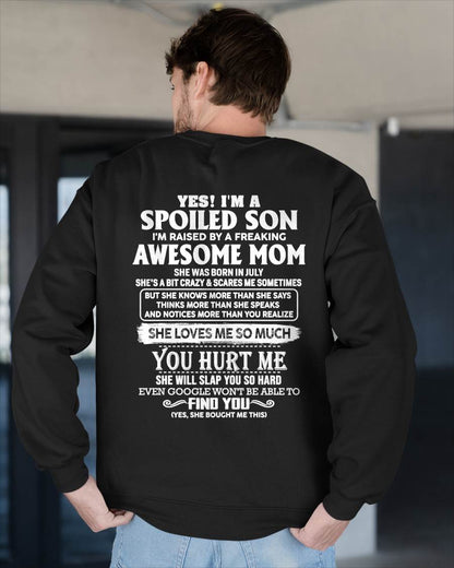 JULY - SPOILED SON OF AWESOME MOM - PERFECT GIFT FROM MOM - LUAN07 (SKU2604-175-07)