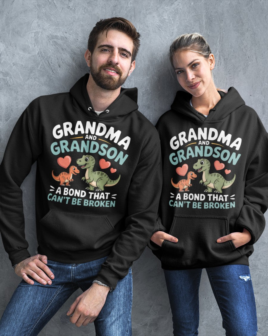 GRANDMA AND GRANDSON A BOND THAT CAN'T BE BROKEN DINOSAUR UNISEX T-SHIRT - LUAN00 (SKU-GMS5)