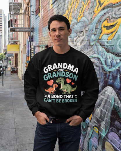 GRANDMA AND GRANDSON A BOND THAT CAN'T BE BROKEN DINOSAUR UNISEX T-SHIRT - LUAN00 (SKU-GMS5)