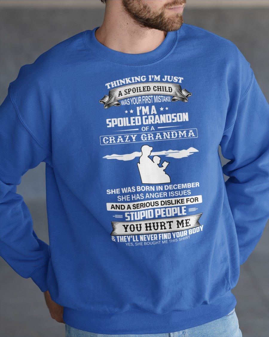 Spoiled by Grandma Shirt December Edition – From Grandma to Grandson NINA12 (SKU-GMS2-12)