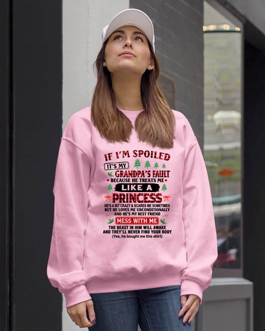 SPOILED GRANDDAUGHTER - PERFECT CHRISTMAS GIFT FOR GRANDDAUGHTER - GIFT FROM GRANDPA - LUAN00 (SKU10-180-00)