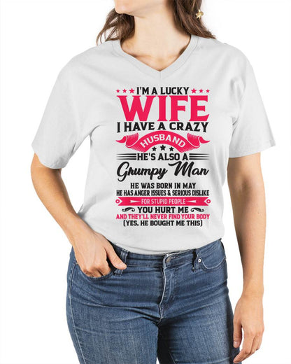 MAY - TO MY WIFE - I'M A LUCKY WIFE - GIFT FROM HUSBAND - LUAN05 (SKU10-136-05)