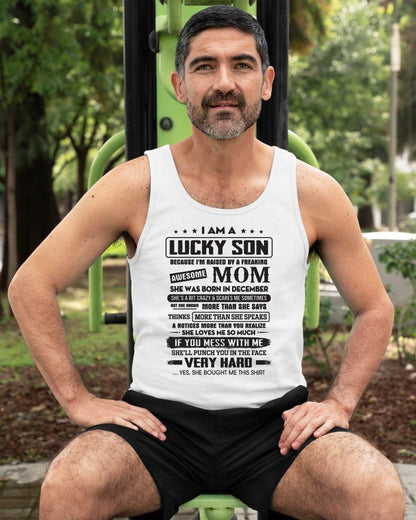 Lucky Son - Gift From Mom For Son T-Shirt -  LUAN12 (SKU08-52-12)