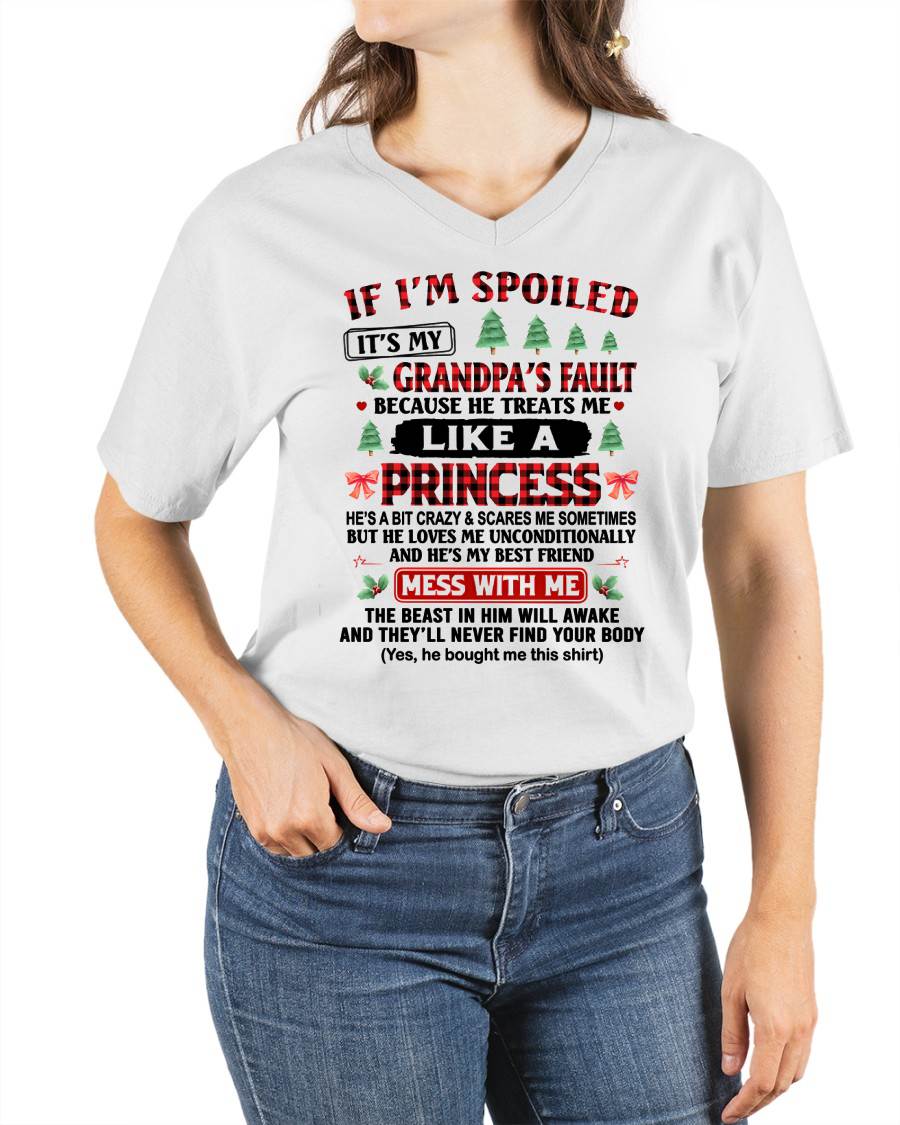 SPOILED GRANDDAUGHTER - PERFECT CHRISTMAS GIFT FOR GRANDDAUGHTER - GIFT FROM GRANDPA - LUAN00 (SKU10-180-00)