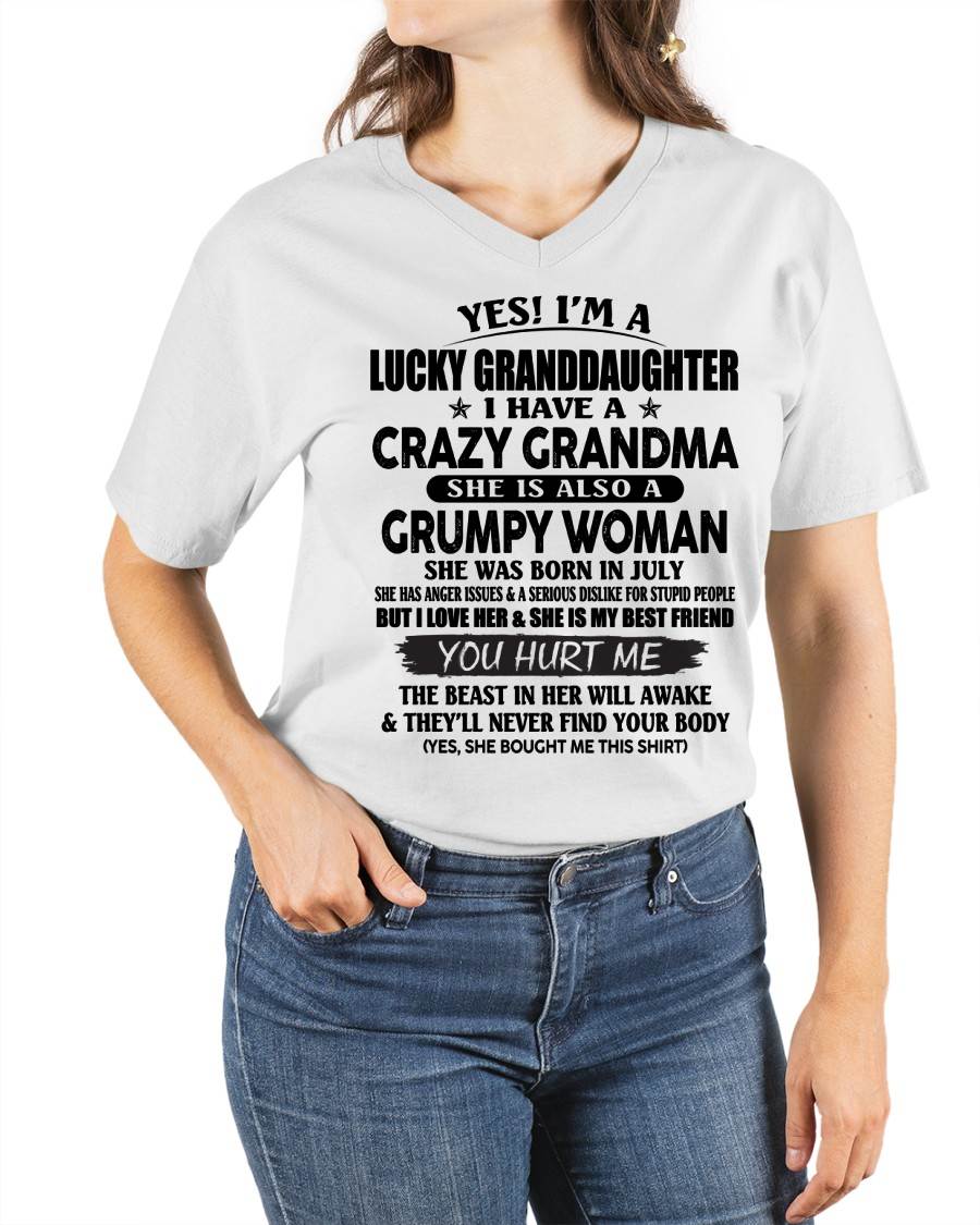 JULY - LUCKY GRANDDAUGHTER OF CRAZY GRANDMA - PERFECT GIFT FROM GRANDMA - LUAN07 (SKU12-146-07)