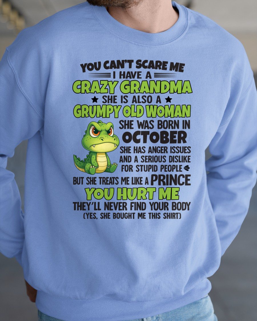 OCTOBER - YOU CAN'T SCARE ME - FOR GRANDSON - GIFT FROM GRANDMA - NINA10 (SKU09-85-10)