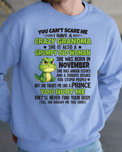 NOVEMBER - YOU CAN'T SCARE ME - FOR GRANDSON - GIFT FROM GRANDMA - NINA11 (SKU09-85-11)