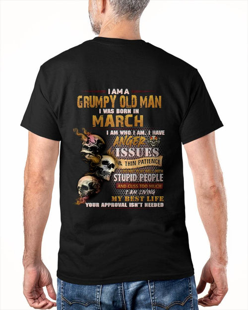 Grumpy Old Man - For Man Black T-Shirt - LUAN03 (SKU08-67-03)