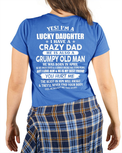 April - Awesome Grumpy Old Dad - Special gift for your daughter From Dad - LUAN04 (SKU10-50-04)