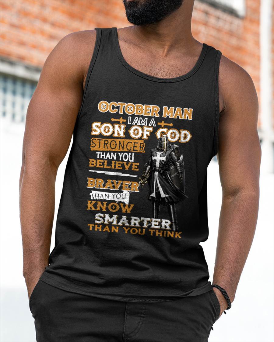 OCTOBER - STRONGER THAN YOU BELIEVE - CHRISTIAN GIFT FOR MEN - LUAN10 (SKU2608-91-10)