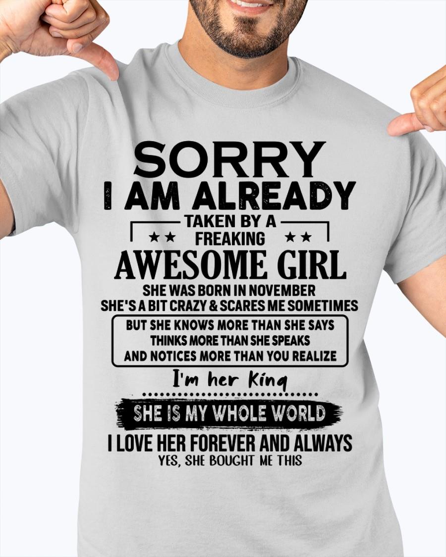 November - Awesome Girl born in November - Special gift for your boyfriend - From Wife LUAN11 (SKU.AT16)